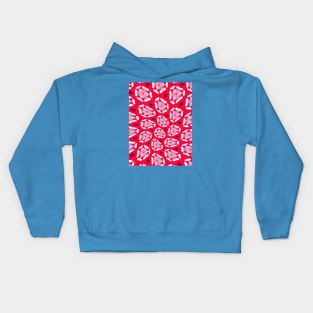 Red Passion Flower Pattern Kids Hoodie